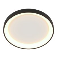 LED Deckenleuchte Schwarz Weiß Ø38 cm 30 W...