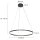 Große LED Pendelleuchte Schwarz Ø100 cm 80 W 2700 K