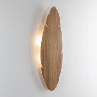 Applique indirecte bois H : 69 cm Feuille Nature Design...