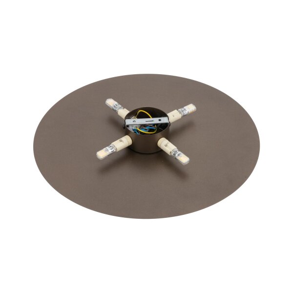 Wandlampe Metall rund Ø 40 cm Braun für 4x G9 indirekt