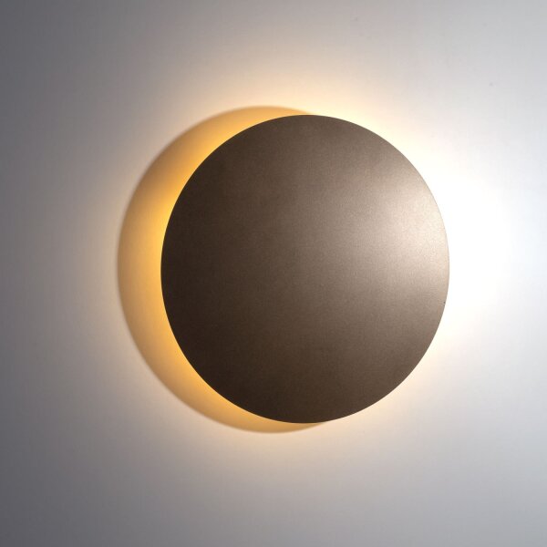 Wandlampe rund Braun Ø 30 cm klein 3x G9 indirektes Licht