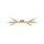 Plafonnier bois verre 66 cm de long en pin blanc 6x G9