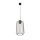 Suspension ronde métal noir E27 L:16 cm Rétro