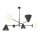 Blendarme Deckenleuchte Schwarz Weiß B:70 cm E14 6-flmg
