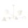 Deckenlampe Glas Metall E14 B:86 cm Weiß 6-flmg Modern