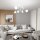 Deckenlampe Glas Metall E14 B:86 cm Weiß 6-flmg Modern