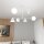 Deckenlampe Glas Metall E14 B:86 cm Weiß 6-flmg Modern
