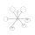 Deckenlampe Glas Metall E14 B:86 cm Weiß 6-flmg Modern