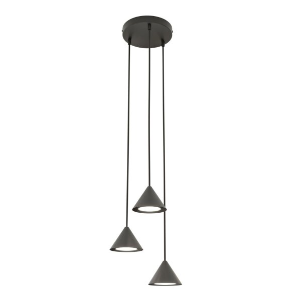 Pendelleuchte Schwarz Metall 3-flammig GX53 Modern