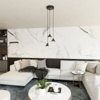 Pendelleuchte Schwarz Metall 3-flammig GX53 Modern