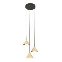 Runde Pendelleuchte Metall &Oslash;20 cm GX53 in Schwarz Gold