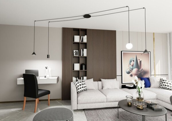Spider Hängelampe Metall Glas flexibel elegant XXL