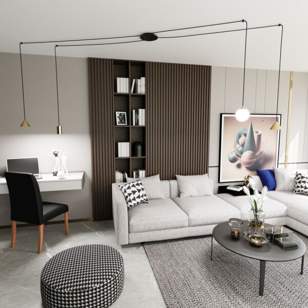 XXL Lampe à suspendre Spider métal verre flexible 200 cm de câble