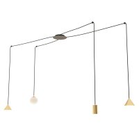XXL Lampe à suspendre Spider métal verre...