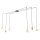 Grande lampe suspendue flexible verre métal 200 cm de câble