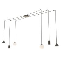 XXL Lampe à suspendre Spider Métal Verre...