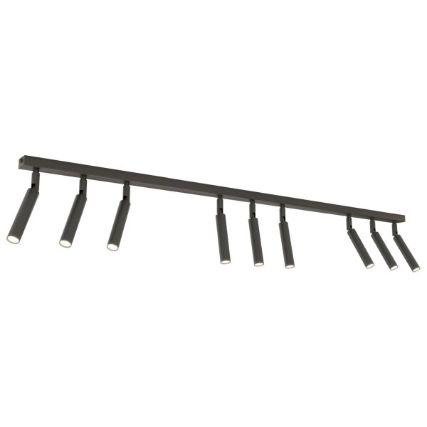Verstellbarer Deckenspot Schwarz Metall G9 116 cm lang