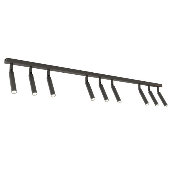 Verstellbarer Deckenspot Schwarz Metall G9 116 cm lang