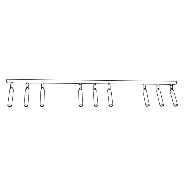 Verstellbarer Deckenspot Weiß Metall G9 116 cm länglich
