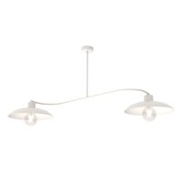 Weiße Deckenlampe 2-flammig Zeitlos E27 L:100 cm...