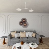 Weiße Deckenlampe 2-flammig Zeitlos E27 L:100 cm...