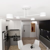Deckenlampe Weiß Metall GX53 4-flammig akzentuiert