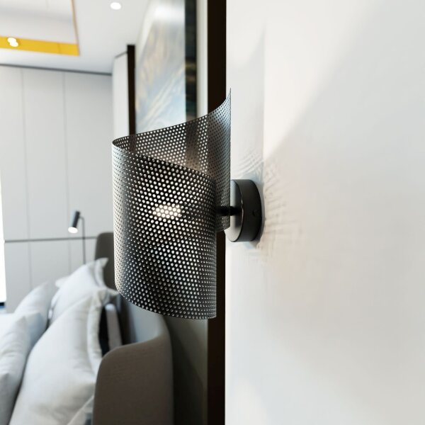 Wandleuchte Metall stilvoll G9 T:17 cm Schwarz Modern