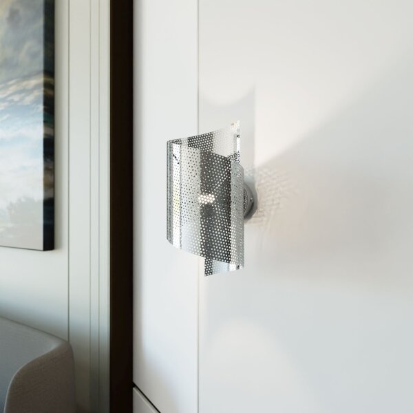 Wandlampe Metall stilvoll G9 T:17 cm in Silber Modern