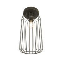 Draht Deckenlampe Schwarz Metall E27 Ø16 cm rund...
