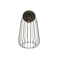 Draht Deckenlampe Schwarz Metall E27 Ø16 cm rund...