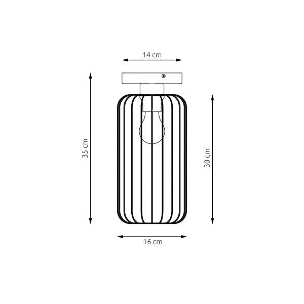 Runde Deckenleuchte Metall Ø16 cm elegant Schwarz Gold