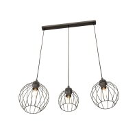 Suspension longue fil E27 L:77 cm Métal noir