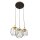 Runde Pendelleuchte Schwarz Gold 3-flammig E27 elegant