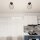 Plafonnier E27 métal Abat-jour fil Ø24 cm rond noir