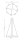 Suspension Blanc Métal accentué L:64 cm 8-flamme