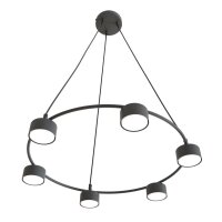 Pendelleuchte Schwarz Metall akzentuiert L:64 cm GX53
