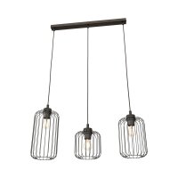 Dekorative Hängelampe Metall Schwarz E27 L:40 cm lang