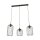 Lampe à suspendre décorative en métal noir E27 L:40 cm de long