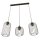 Lampe à suspendre décorative en métal noir E27 L:40 cm de long