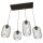 Lampe à suspendre décorative noire métal 70 cm 4 flammes