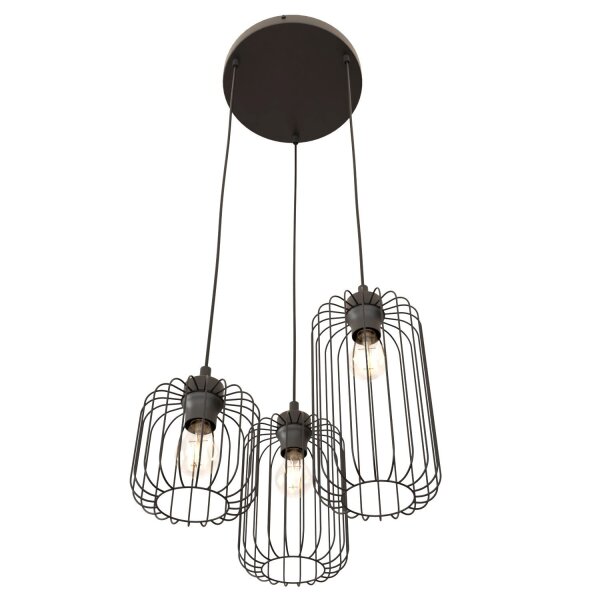 Dekorative Pendelleuchte Metall Schwarz E27 B:30 cm