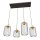 Pendelleuchte Metall E27 70 cm lang Retro Schwarz Gold