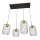 Pendelleuchte Metall E27 70 cm lang Retro Schwarz Gold