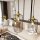 Pendelleuchte Metall E27 70 cm lang Retro Schwarz Gold