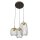 Runde Hängelampe Schwarz Gold Ø30 cm 3-flmg E27 Metall
