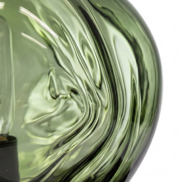 Tischlampe Glas Grün Schwarz E14 17,5 cm verspiegelt