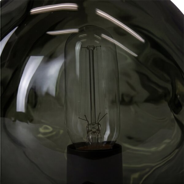 Tischlampe Glas Grün Schwarz E14 17,5 cm verspiegelt