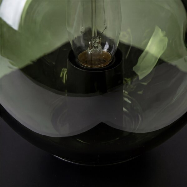 Tischlampe Glas Grün Schwarz E14 17,5 cm verspiegelt
