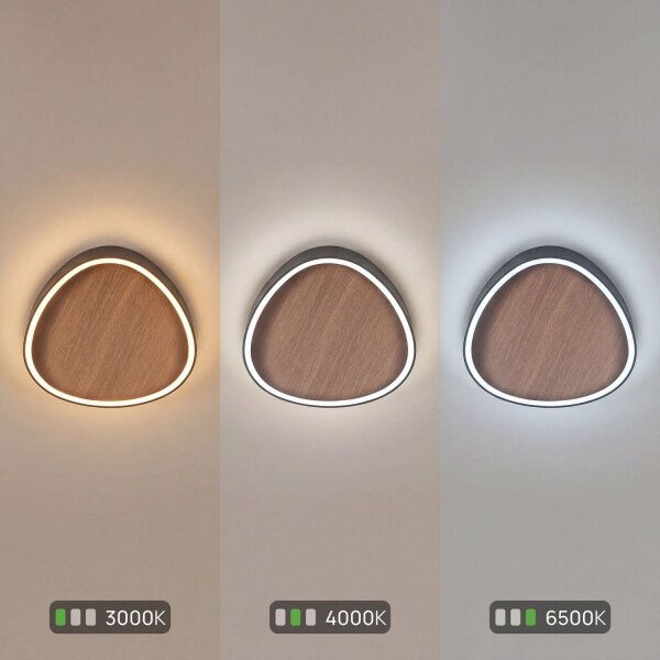 LED Deckenlampe Holz Alu dimmbar 60 W 3000/4000/6500K