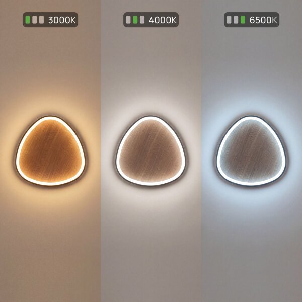 LED Deckenleuchte Holz Alu dimmbar 58 W 3000/4000/6500K